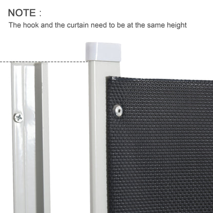 Retractable Safety Gate Stair Gate Folding Room Divider Barrier for Dogs Pets 115Lx82.5Hcm Grey