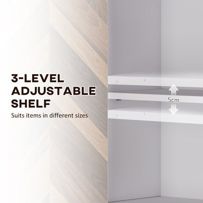 Bathroom Cabinet Wall Mounted Over the Toilet with 2 Doors, Walnut