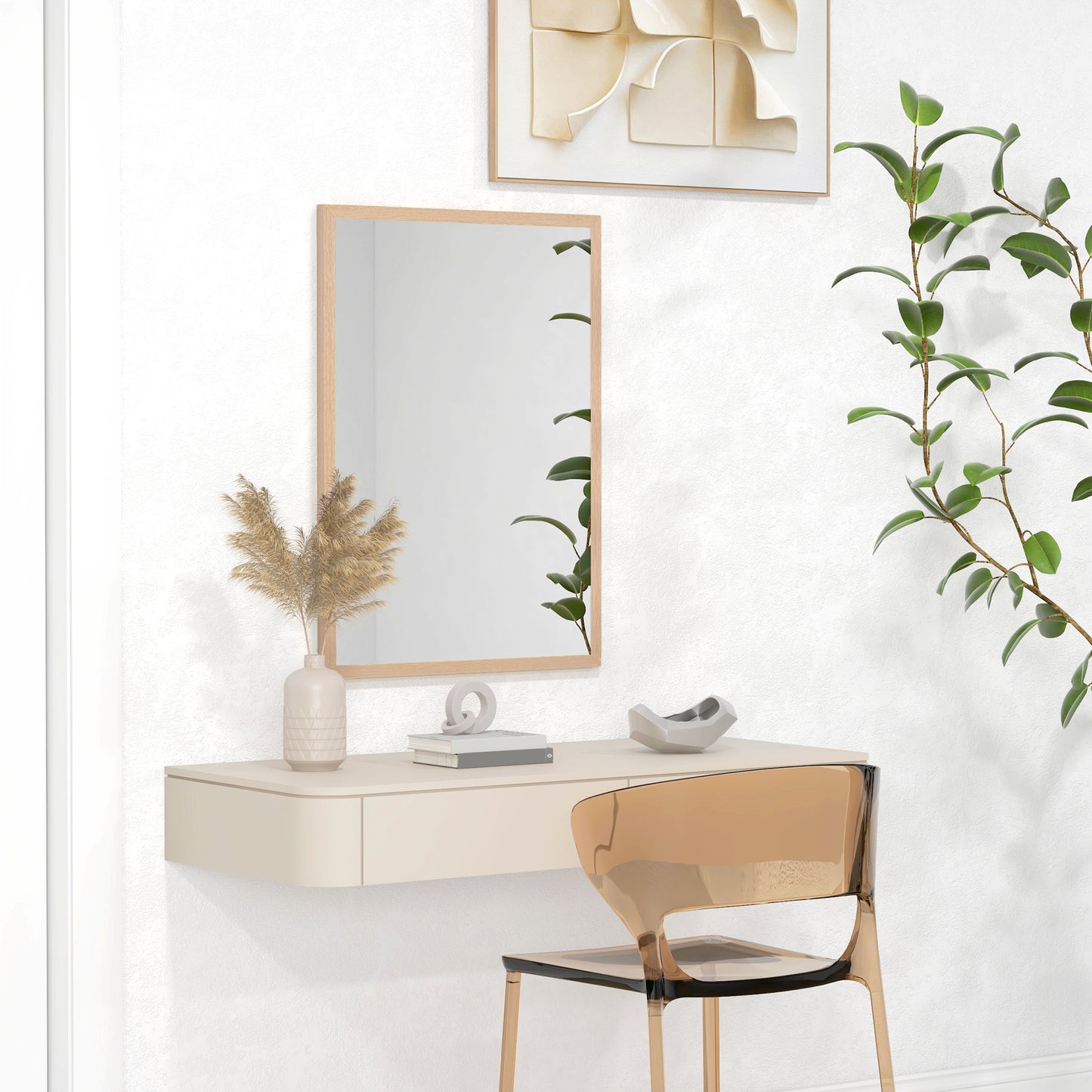 70x50cm Wall Bathroom Mirror for Home Decor, Vanity Mirror