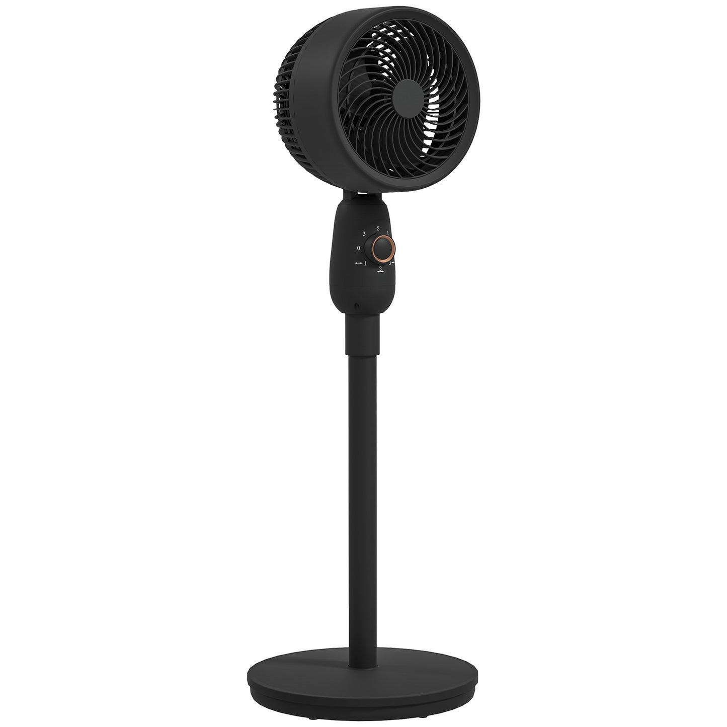 Pedestal Fan for Bedroom, Powerful Air Circulator with 3 Speed, Black