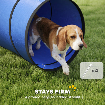 Dog Tunnel 300cm , Foldable Play Tunnel with 4 Ground Pegs and Bag