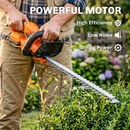 20" Cordless Hedge Trimmer with Dual Action Blade, 2000mAh Battery