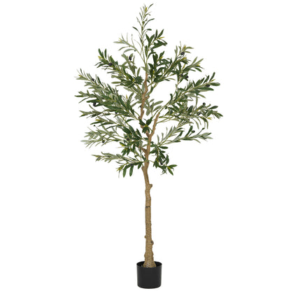 Indoor Artificial Plant, Faux Potted Silk Olive Tree, 150cm