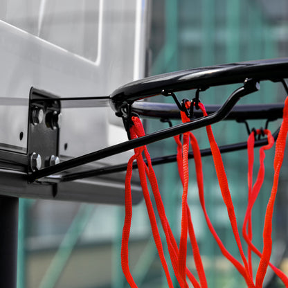 1.55-2.1m Basketball Hoop and Stand w/ Fillable Base, Wheels - Black