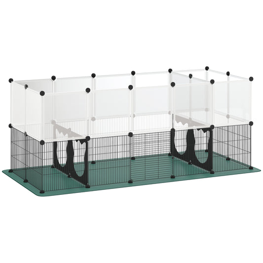 Pet Playpen with Waterproof Mat, DIY Small Animal Enclosure 34 Panels