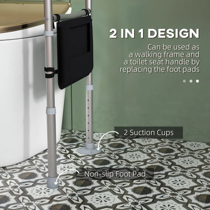 Free Standing Toilet Rail Frame, Height and Width Adjustable