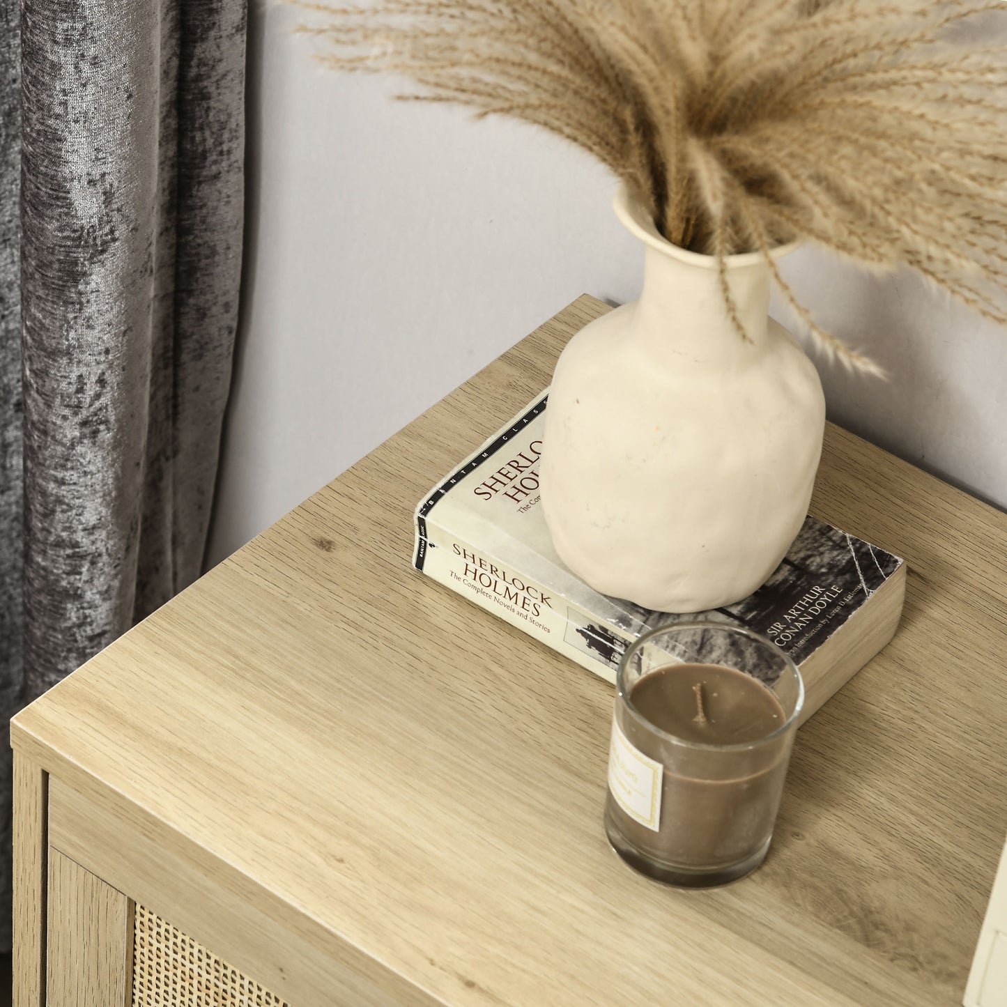 4 Drawer Dresser, Boho Chest of Drawers Storage Cabinet, Natural