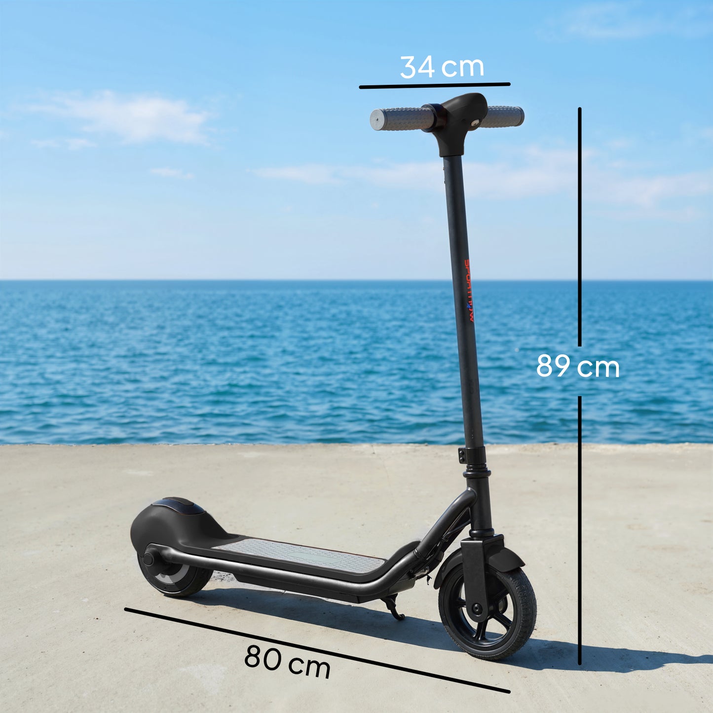 Electric Scooter, Lightweight E Scooter with LED Display, Black