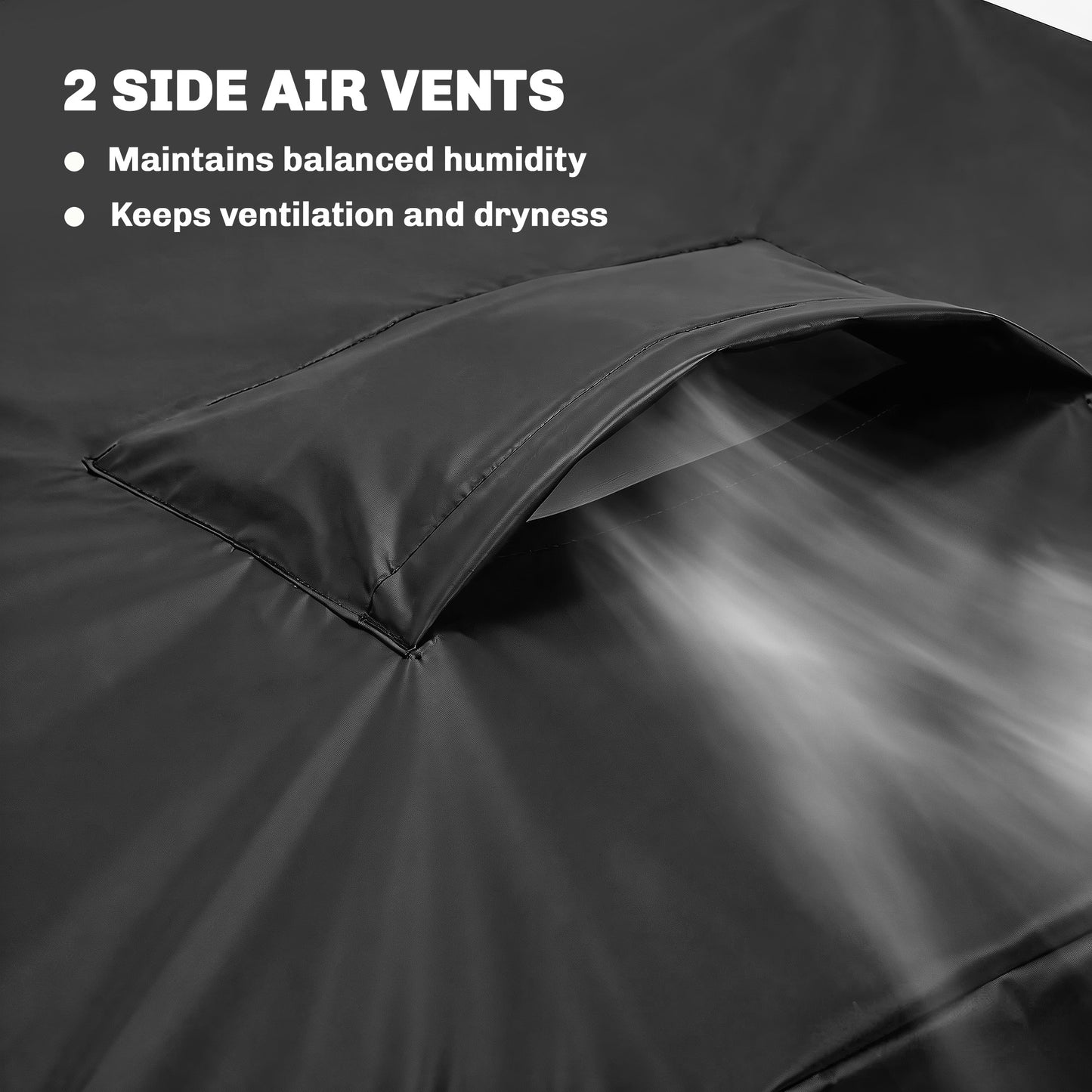 V-Shaped Sectional Sofa Cover Waterproof Anti-UV, Black