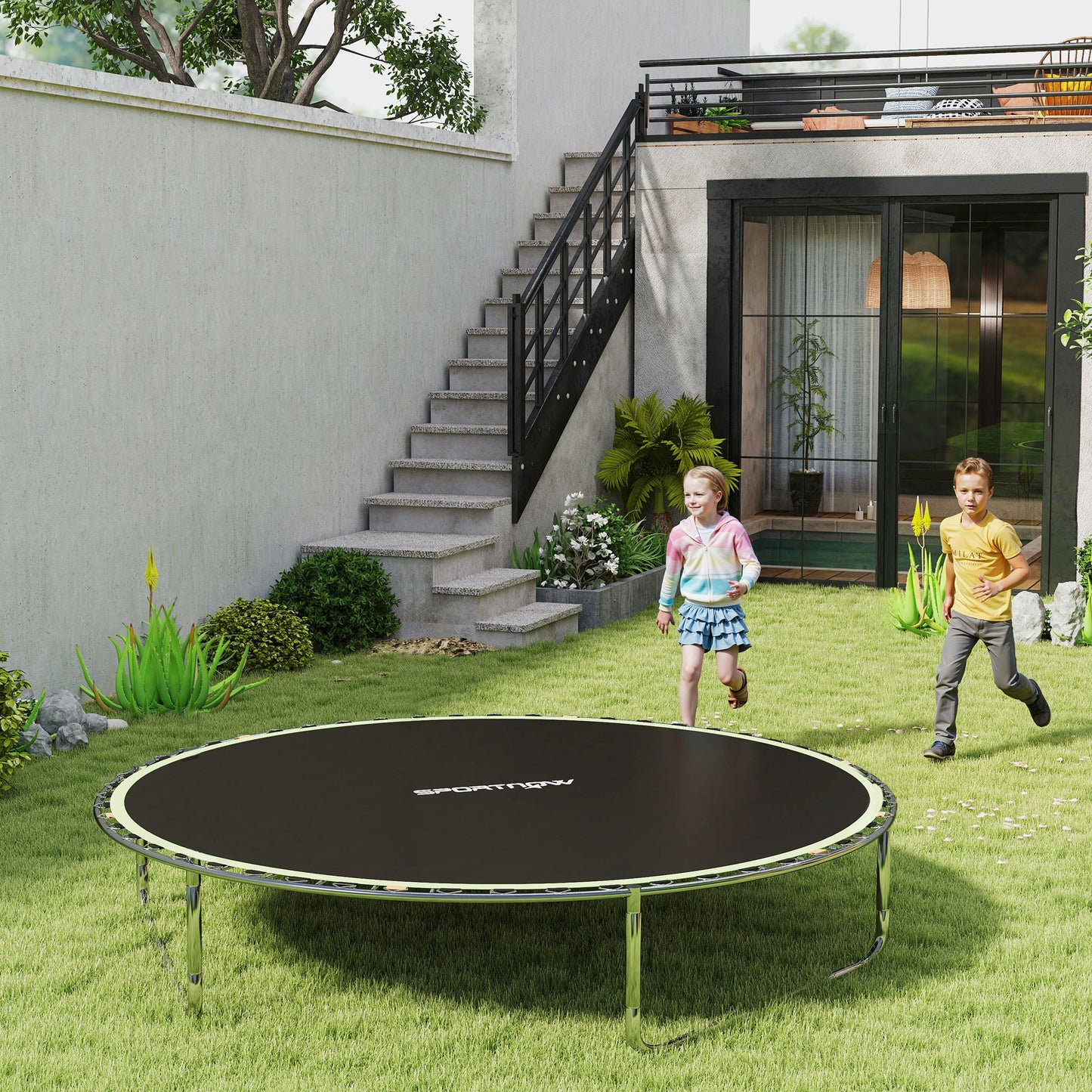 Trampoline Mat with 54 V-Hooks, for 10ft Trampoline, Green