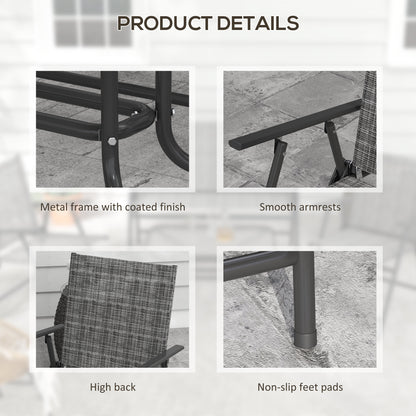 Patio Furniture Set, Garden Set w/ Table, Foldable Chairs, a Loveseat