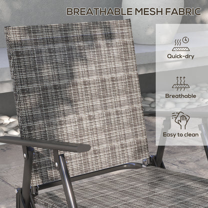 Patio Furniture Set, Garden Set w/ Table, Foldable Chairs, a Loveseat