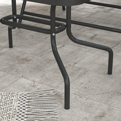 Patio Furniture Set, Garden Set w/ Table, Foldable Chairs, a Loveseat