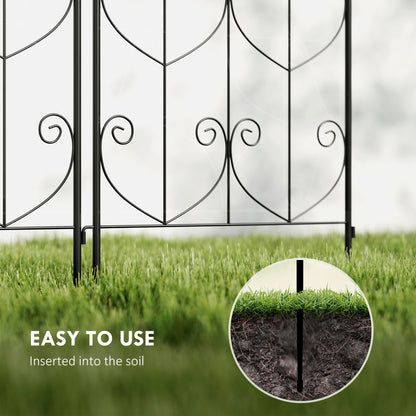 Set of 2 Metal Garden Trellis, Outdoor Trellis Panels, 180 x 50cm