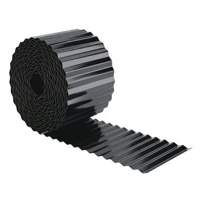 Metal Lawn Edging Border, 8 in x 21.3 ft Garden Edging, Dark Grey