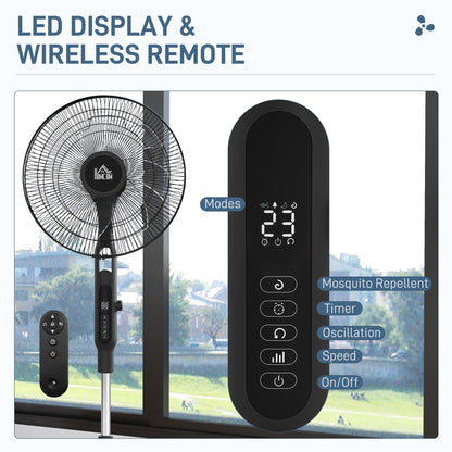 Standing Fan with 75 Degree Oscillation Mosquito Repellent Function