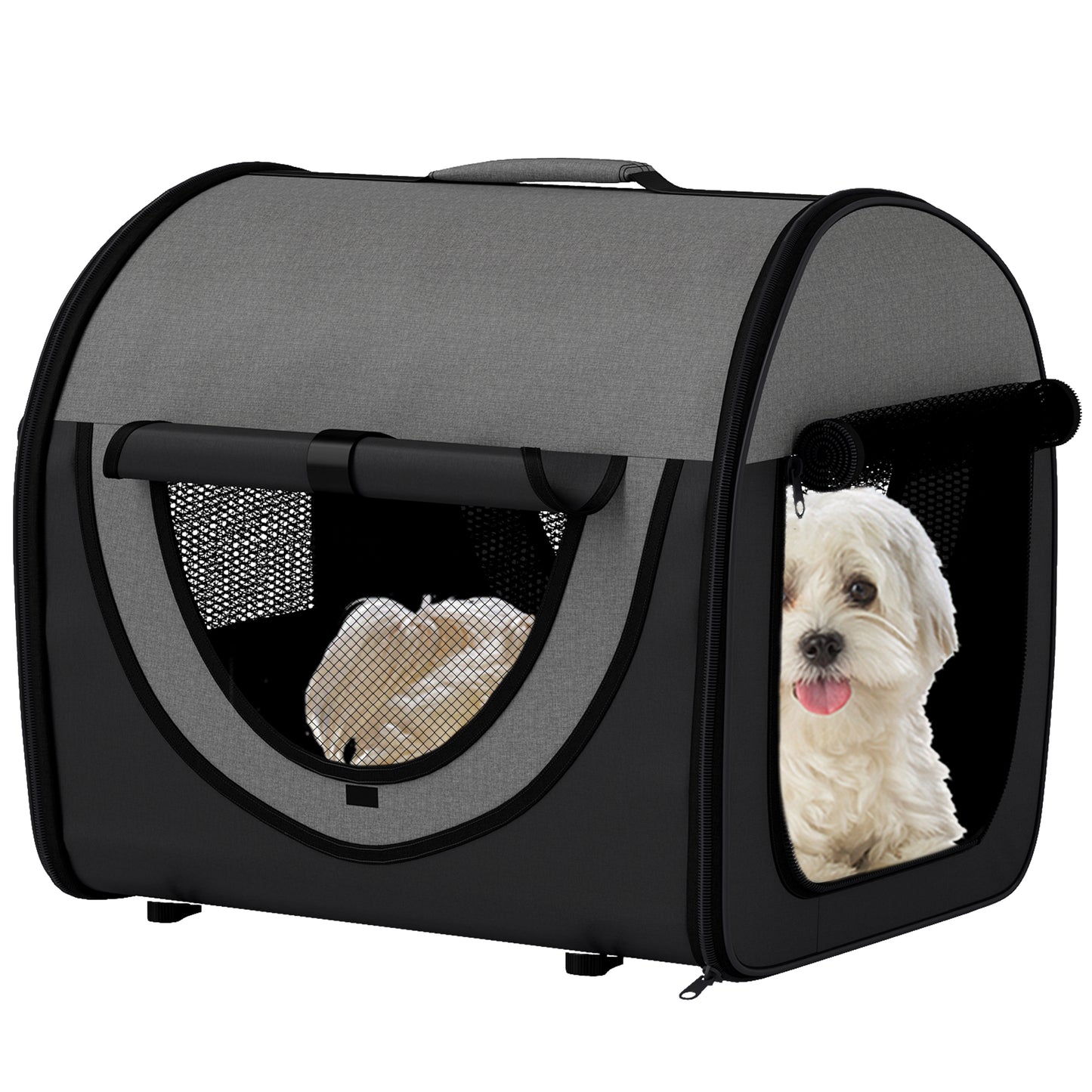 3 in 1 Pet Stroller with Detachable Carrier for Mini Dogs, Grey