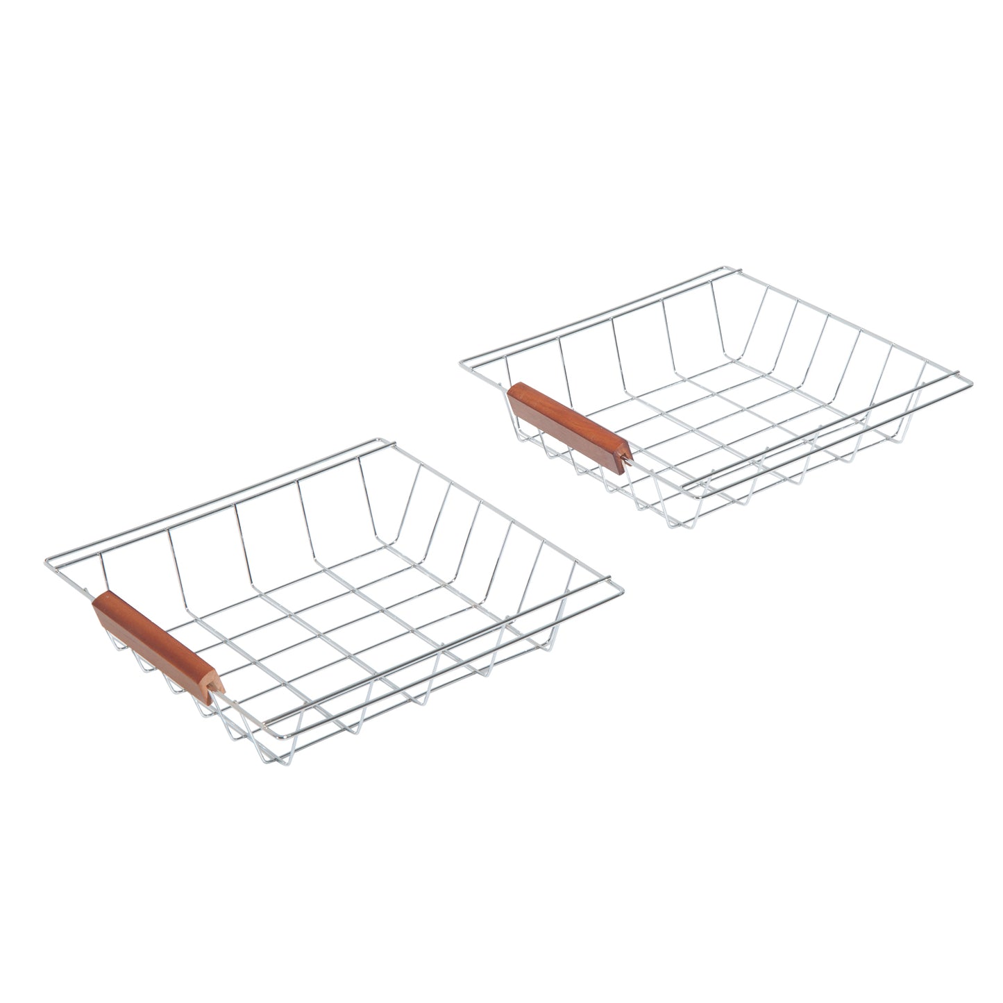 Rolling Kitchen Island Trolley Serving Cart with Basket, Honey Colour
