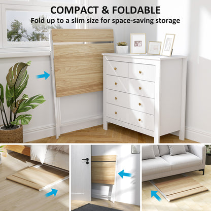 81.5 cm Folding Computer Desk for Small Spaces Bedroom Natural