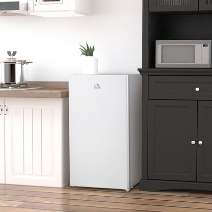 91 Litre Freestanding Under Counter Fridge Freezer, Small Fridge with Chiller Box, Adjustable Thermostat, 47.5cm Wide, White