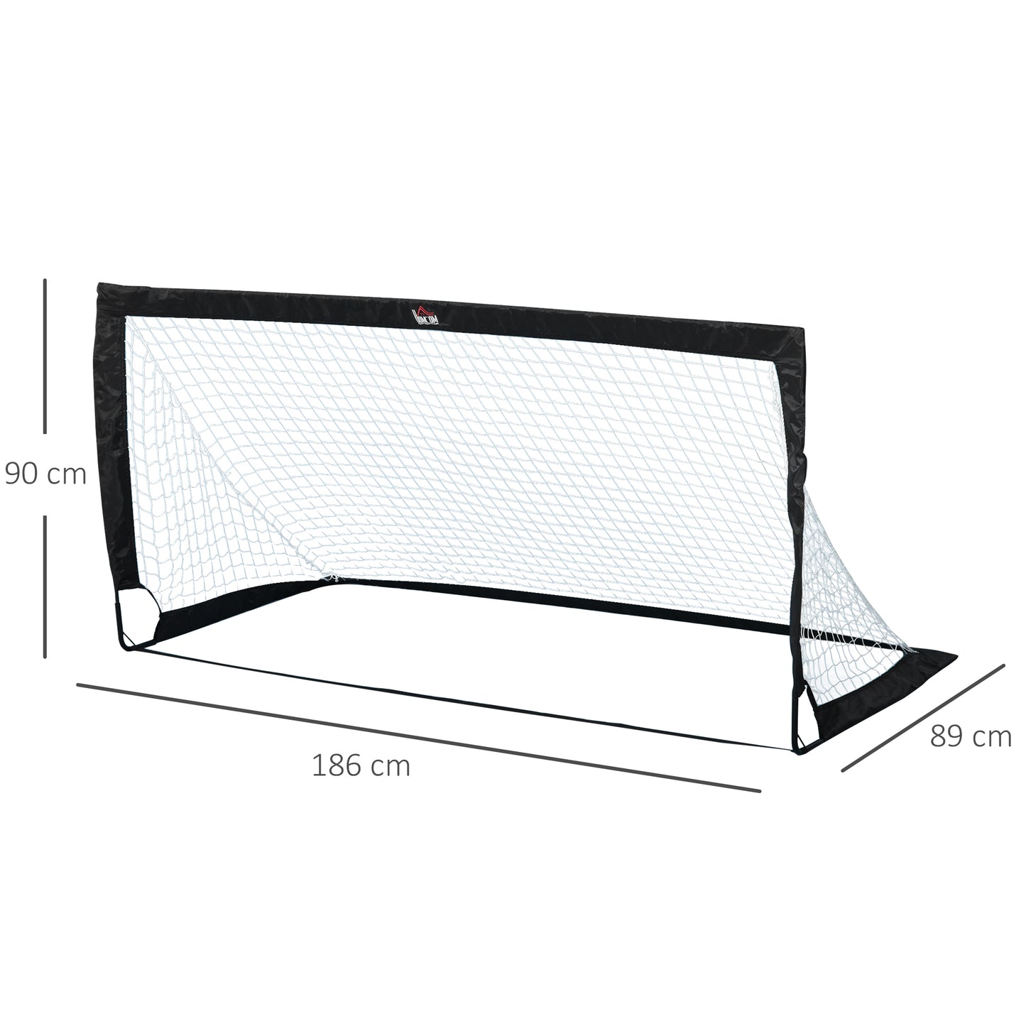 Football Goal Folding Outdoor with All Weather Net 6'x3' Black