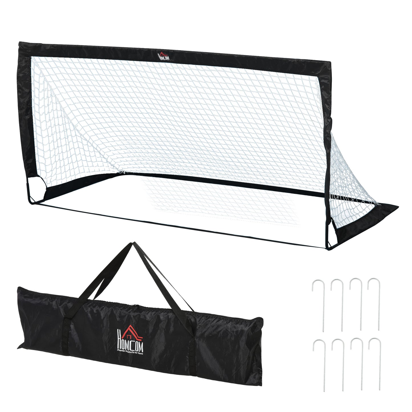 Football Goal Folding Outdoor with All Weather Net 6'x3' Black