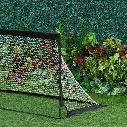 Football Goal Folding Outdoor with All Weather Net 6'x3' Black