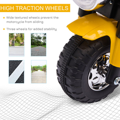 Kids 6V Electric Motorcycle Ride-On Toy Battery 18 - 36 Months Yellow