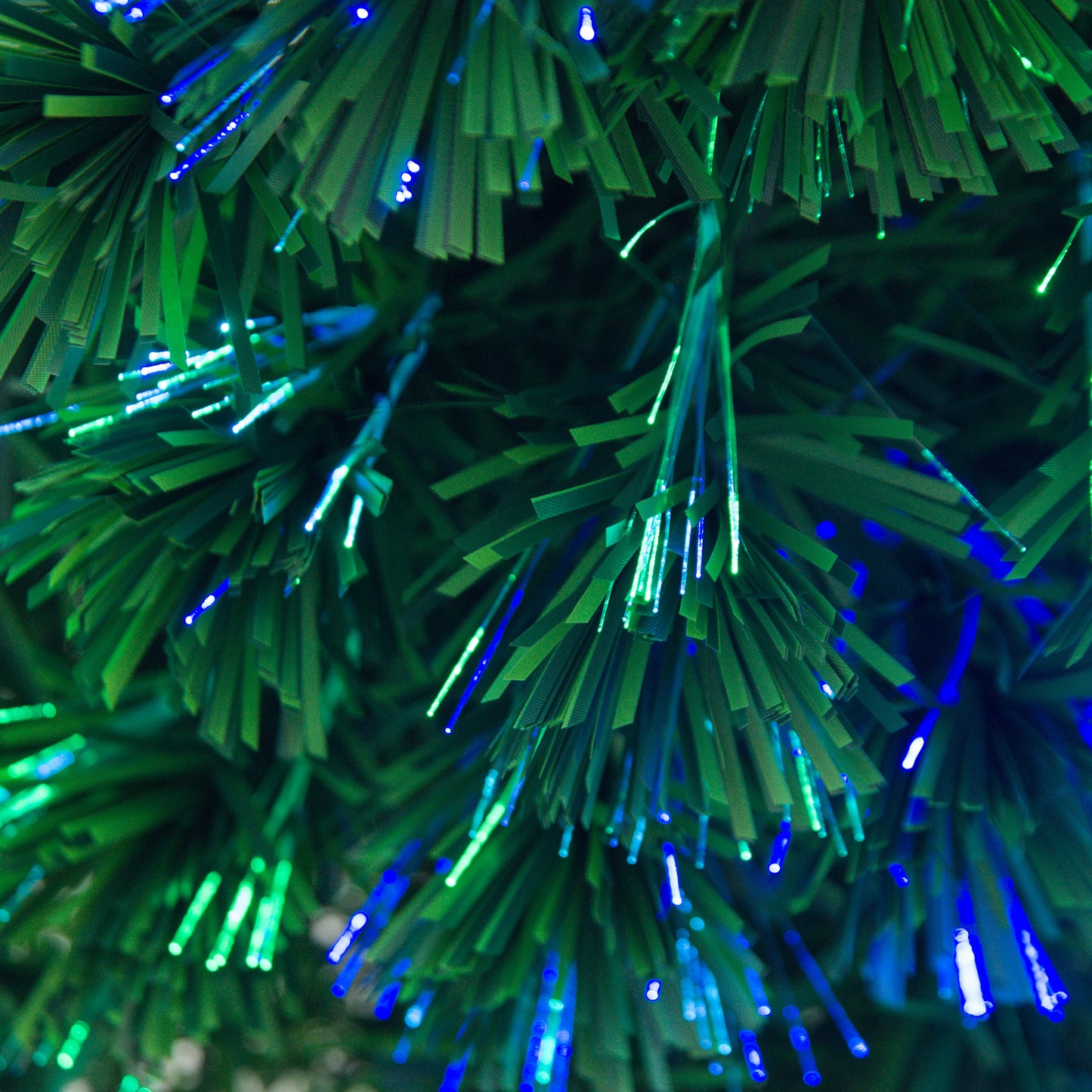 4FT Green Fiber Optic Full Lights Christmas Tree Multi LED Stars