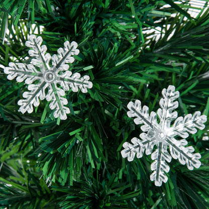 4FT Green Fiber Optic Full Lights Christmas Tree Multi LED Stars