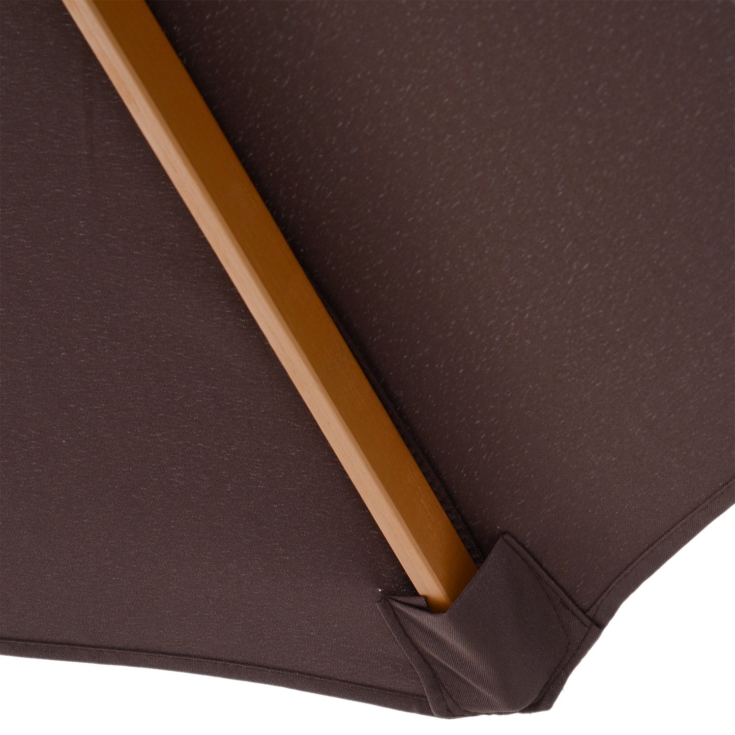 3(m) Wooden Garden Parasol Sun Shade Outdoor Umbrella Canopy Coffee