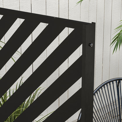 Metal Privacy Screen W/ Expansion Screws Outdoor Divider, Triangle