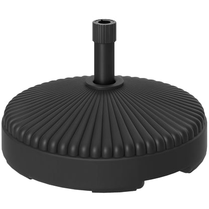 Garden Parasol Base, 28kg Sand Filled, 23kg Water Filled, Black