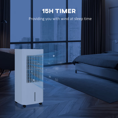 3-In-1 Air Cooler for Home Office, with Oscillation, Ice Packs, Wheels
