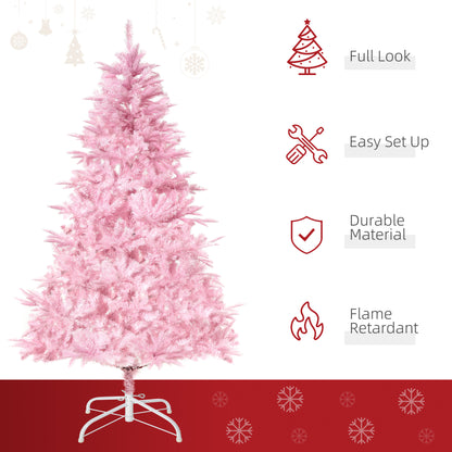 6FT Artificial Christmas Tree w/ Automatic Open for Home Party Pink