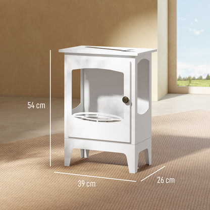 Freestanding Bioethanol Fireplace Ethanol Fireplace Stove, White