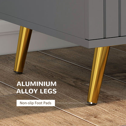 Bedroom Chest of Drawers, 4-Drawer Dresser with Aluminium Legs