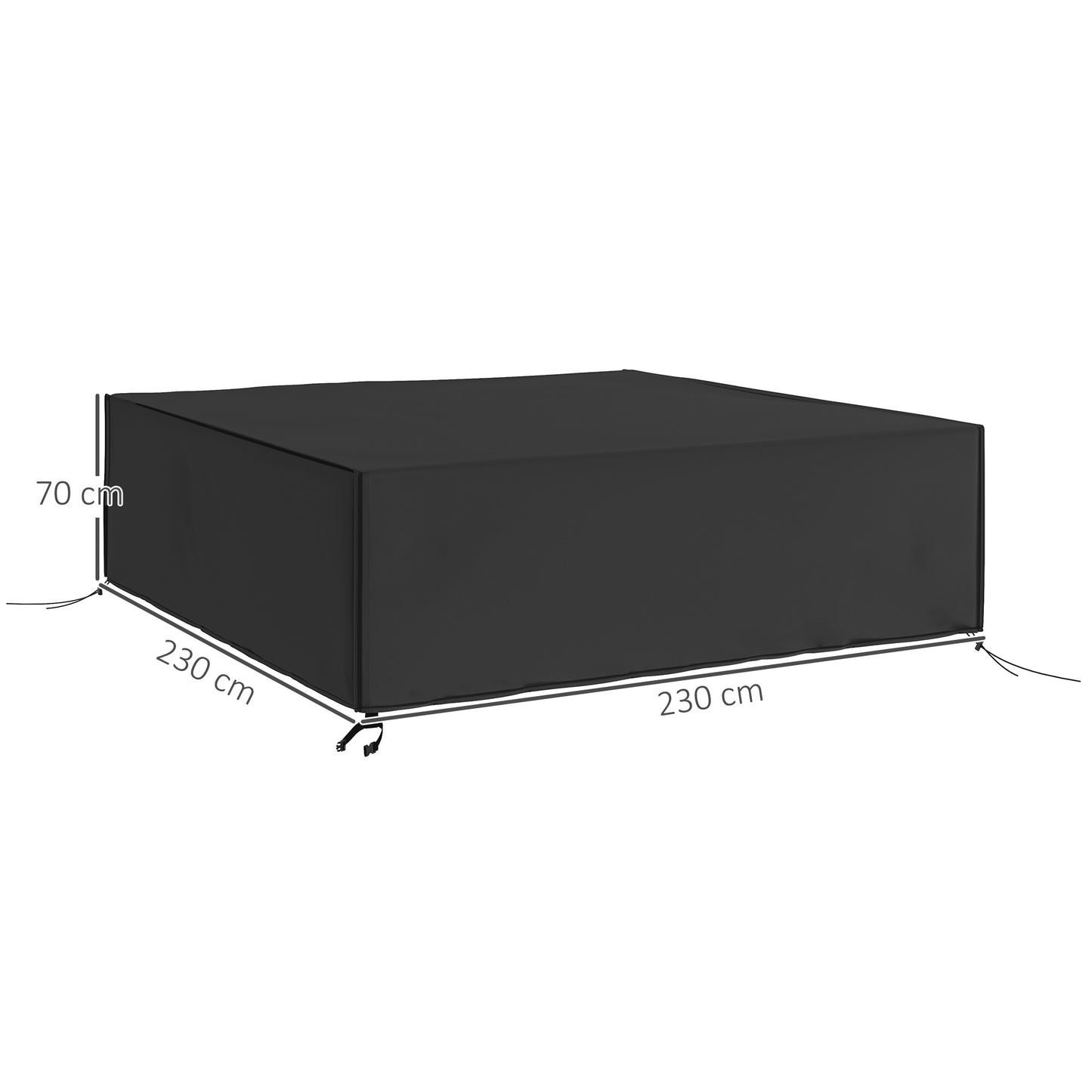 Large Garden Set Square Cover Outdoor Furniture Waterproof Resist Fade