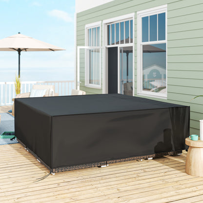 Large Garden Set Square Cover Outdoor Furniture Waterproof Resist Fade