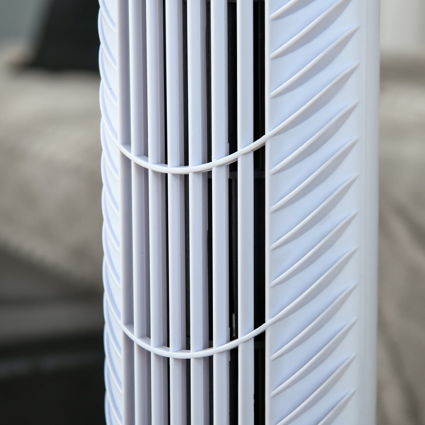 LED 36 Inch Tower Fan 70° Oscillation 3 Speed Remote Controller, White