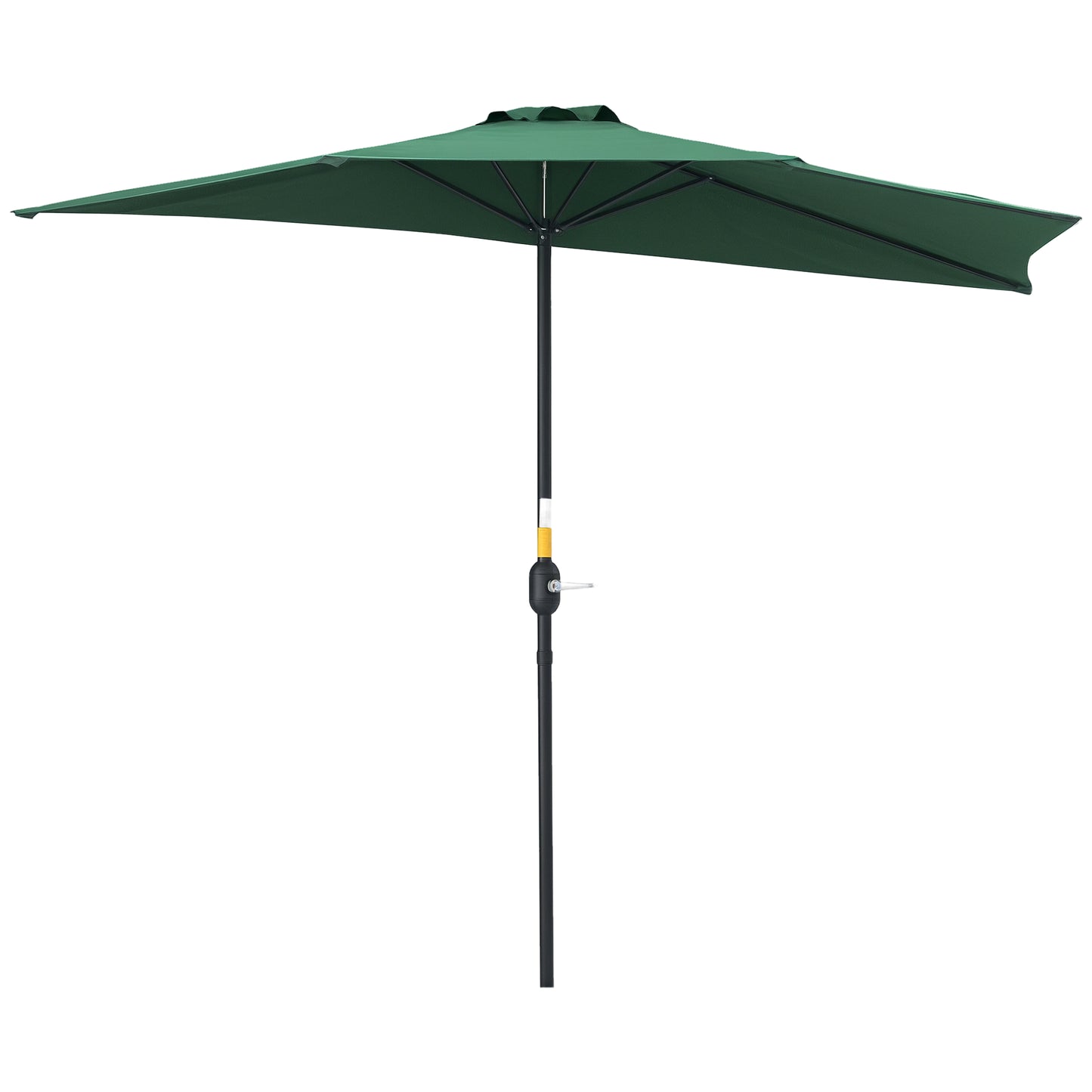 2.7m Metal Frame Garden Furniture Parasol Half Round Umbrella