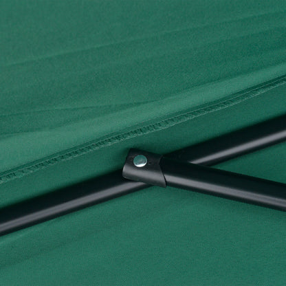 2.7m Metal Frame Garden Furniture Parasol Half Round Umbrella