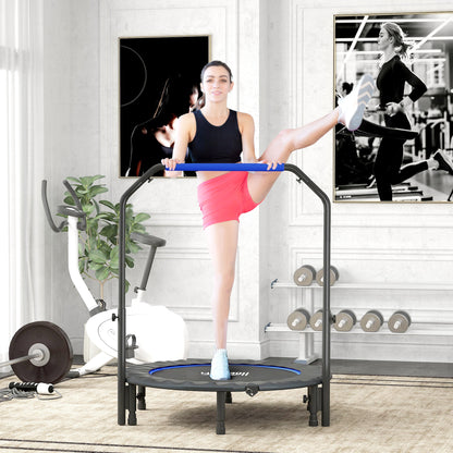 45" Foldable Mini Fitness Trampoline w/ Foam Handle, Blue