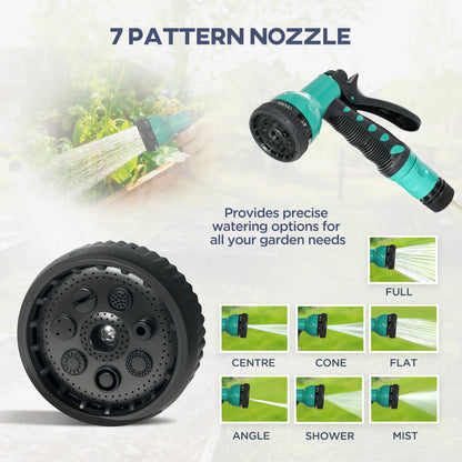 Retractable Hose Reel Wall Mounted with Lock, Green