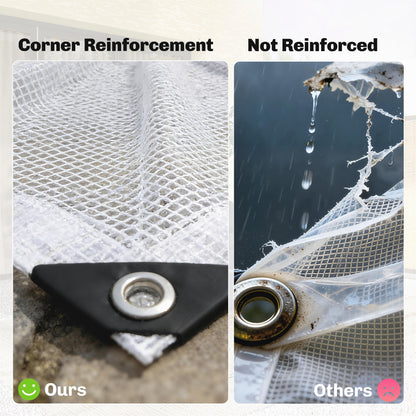 4 x 6m Waterproof Tarpaulin, 140GSM Tear-Resistant PE Tarp