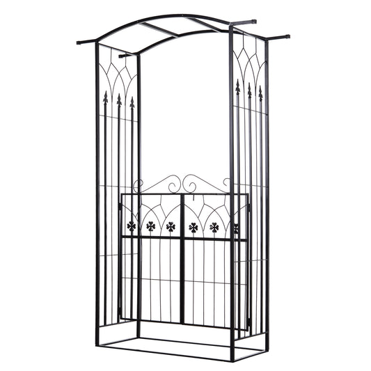 Garden Entrance Arch Bench Outdoor Patio Rose Trellis Climbing Plant