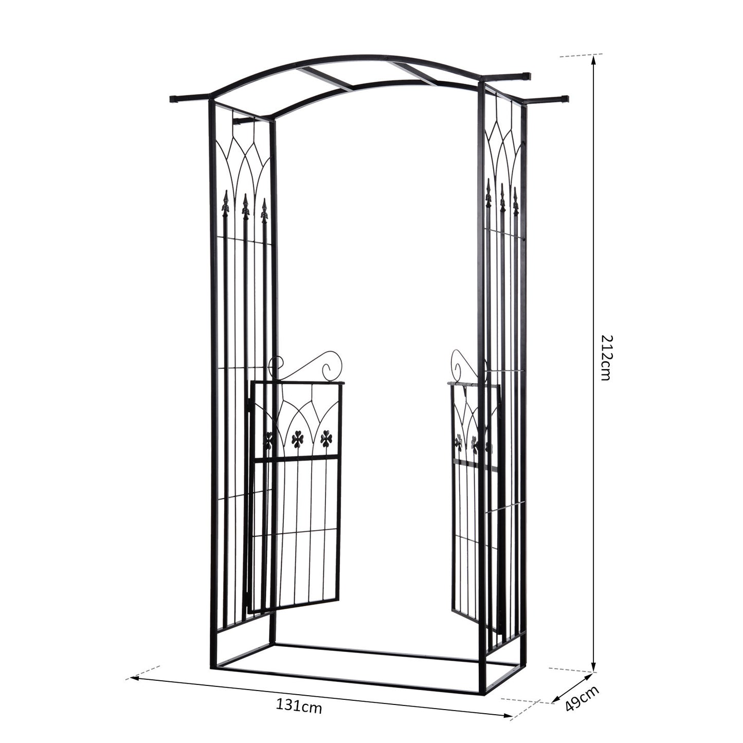 Garden Entrance Arch Bench Outdoor Patio Rose Trellis Climbing Plant