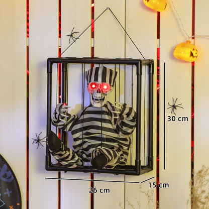 Voice Activated Animatronics Hinging Skeleton Halloween Decoration