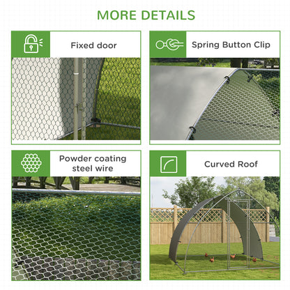 Walk-In Chicken Run w/ Cover, for 8-12 Chickens, 3 x 3.8 x 2.2m