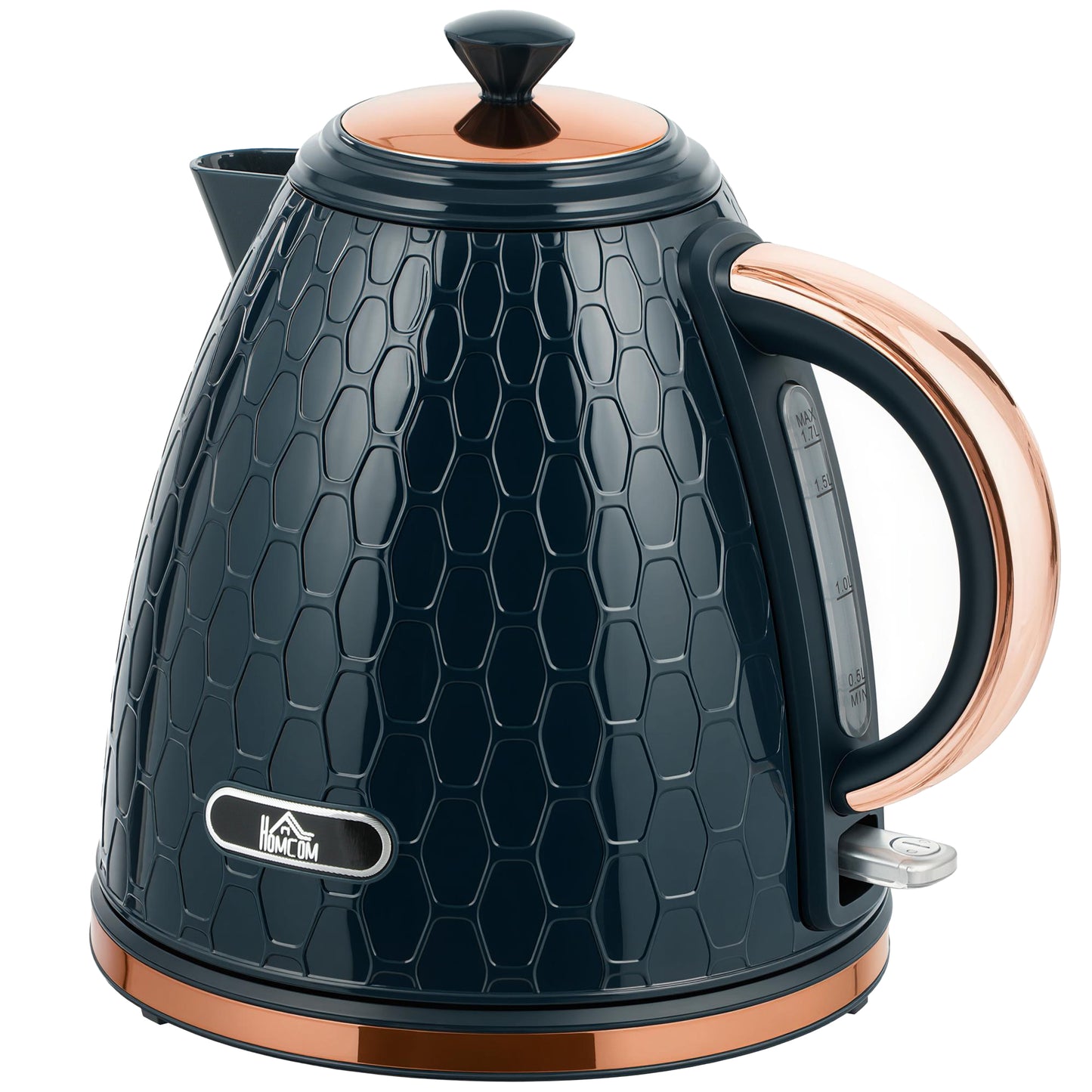 3000W Electric Kettle, Fast Boil, 1.7L, Auto Shut-off, Dark Blue